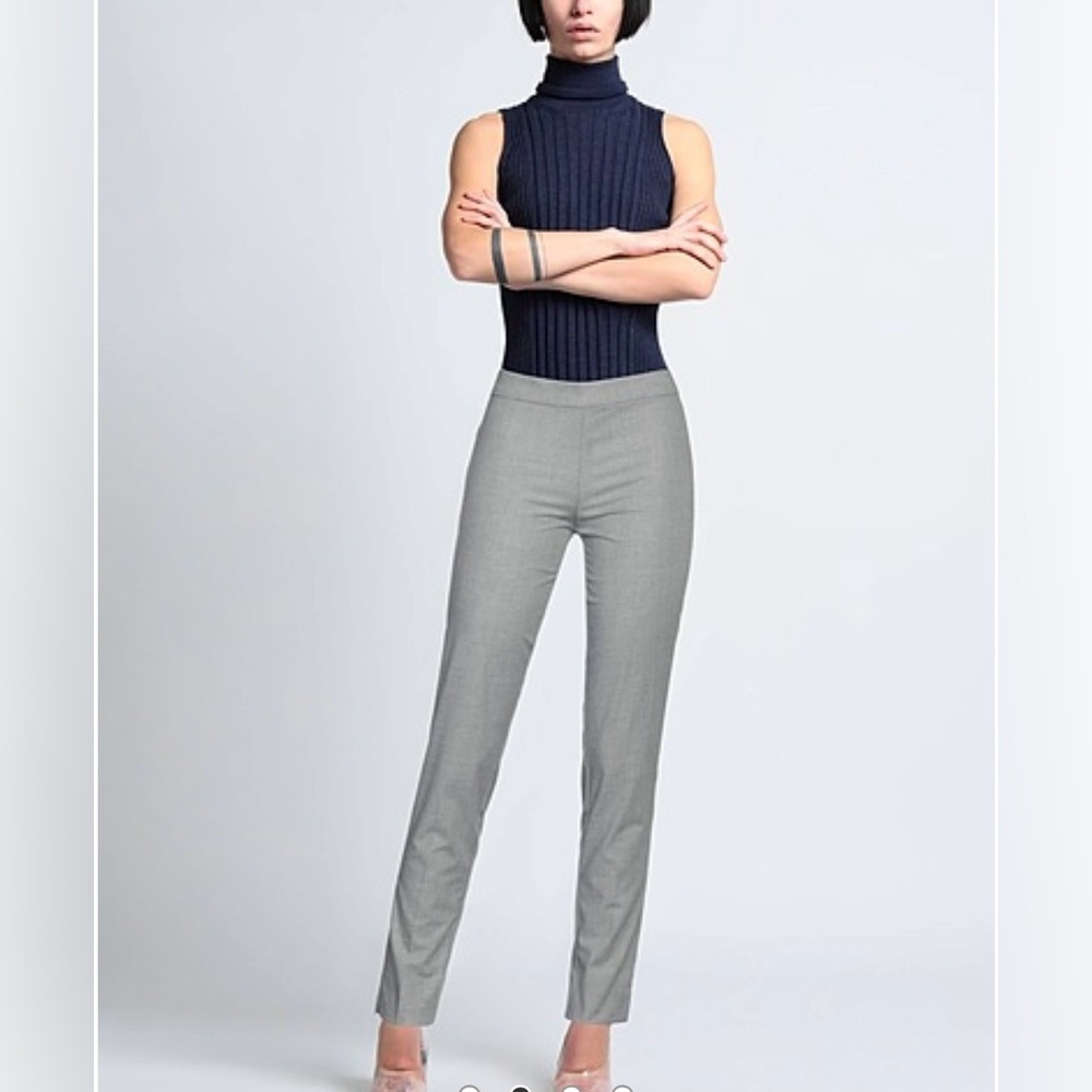 Adrienne vittadini women’s size 8 straight legs side, zip trousers, gray color